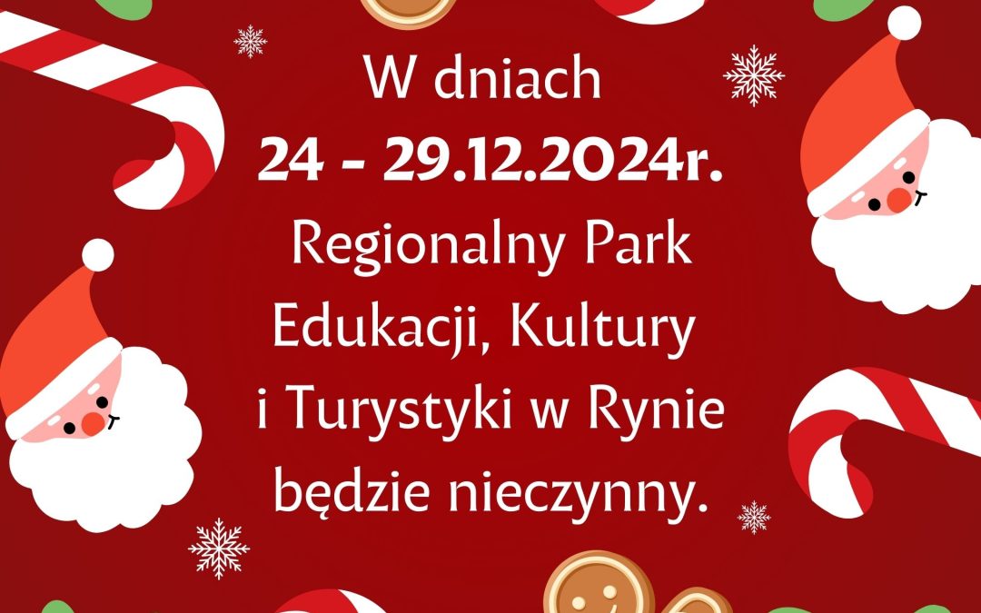 W dniach 24-29.12.2024 RPEKiT nieczynny