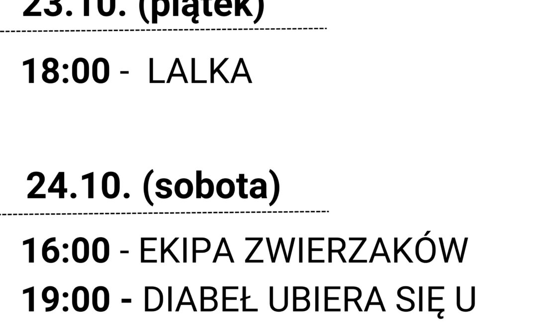 Repertuar kinowy w październiku